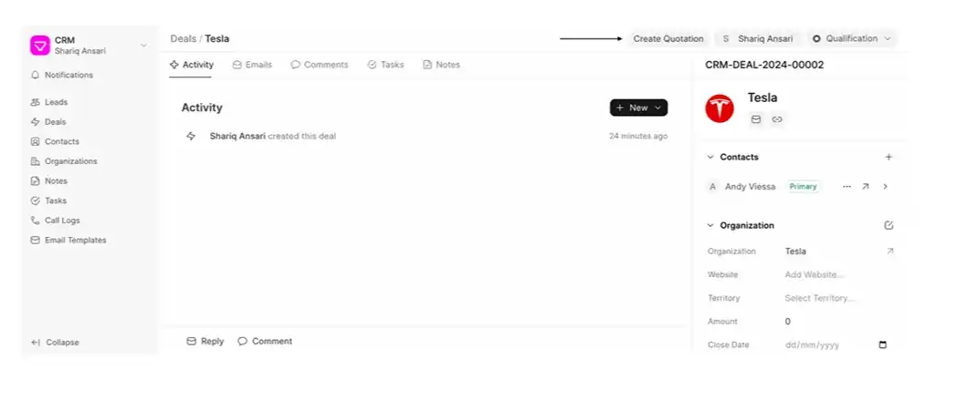 Clean white UI of quotation-erp-customization-services showing detailed pricing tables and personalized service modules.